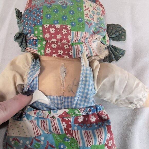 Knickerbocker Holly Hobbie Day 'N Night Eyes Open & Close Blue Dress Vintage Rag - Picture 8 of 11